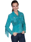 Fringed Boar Suede Womens Jacket
