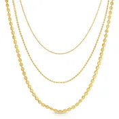 Anya Triple Strand Necklace, Gold