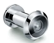 200˚ Glass Lens Door Viewer For Doors 1-3/8" to 2-1/4", Brass Material, Polished Chrome Finish