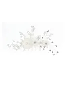 Gorgeous Floral Hairpiece with Rhinestones and Beads