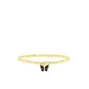 4mm Ball Bracelet with Enamel Butterfly Charm