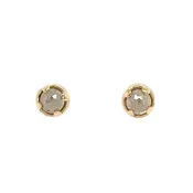 10K Light Grey Diamond Studs
