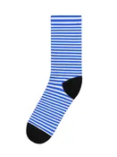 Blue and White Striped Eco Friendly Crew Socks