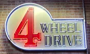 4 wheel drive neon sign