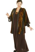 Dressy Kimono Jacket Volcano Silk Velvet Burnout Naturals Size 14/16