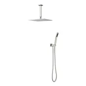 10 Inch Square Rain Shower Head with Handheld Showerhead
