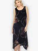 Ancient Japanese Art Velvet Dress