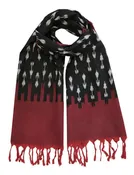 Apple & Black Ikat Scarf