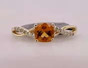 10K Diamond Birthstone Ring- November