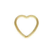 10.0mm Heart Jump Ring Closed GP,  14k gold filled. Made in USA. #400H10C