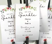 Flowery Sparkler Send Off Display Tags (50qty)