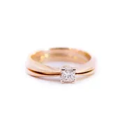 14k Yel. Princess Cut Diamond Set