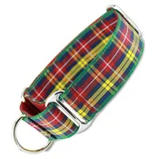 1.5" Wide Martingale Collar, Buchanan Plaid Tartan