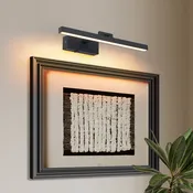 16” LED Vanity Light – Dimmable Black Bathroom Wall Light