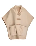 Cashmere Cape with Lamb Patch Pockets