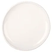 10.5in White Beaded Edge Dinner Plate