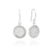 Classic Circle Drop Earrings - Silver
