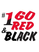#1 Go Red & Black Temporary Tattoo