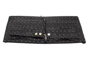 Black Satin Geometric Shapes / Dots Cummerbund + Bow Tie Set