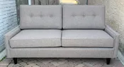 Custom midcentury inspired gray 72 inch sofa — Dig This