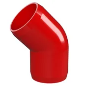 1-1/2 in. 45 Degree PVC Elbow Fitting, Furniture Grade - Red