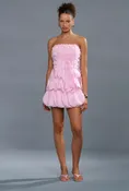 AMUR CHRISTINE MINI DRESS IN PINK