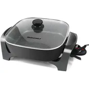 12" Nonstick Electric Skillet with Glass Lid