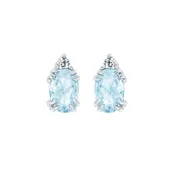 10KT.04CT(2)DIA 6X4OV SIMULATED AQUA EARS