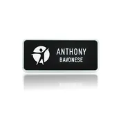 #40 Plastic Frame 1-1/8” x 2-9/16” (Engraved with Logo)