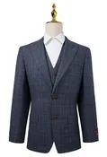 3-Piece Suit- Blue/Beige