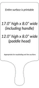 17.0" x 8.0" Large Vertical Rectangle shape (Wayfinding)