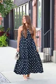 Amadea Black Polka Dot Dress
