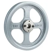 10.25" Double Groove A Section 4L Sheave with 1" H-Style Split Taper Bushing - 2AK104H