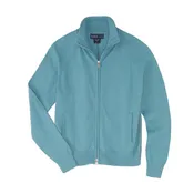 “Allie” Aqua Mock Neck Zip Cardigan