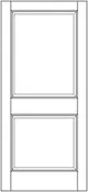 Standard 2 Panel Solid Wood Door