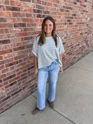 April Mid Rise Crop Straight Jeans