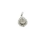 10K White Gold Diamond Pear Pendant 160-00495