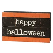 10" Happy Halloween Slat Box Sign
