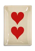 18th Century Hearts Decoupage Glass Tray