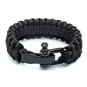 Custom Outdoor Adjustable Stainless Steel D Clasp 550 lb Paracord Survival Bracelets