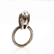 Herkimer Diamond Quartz Silver Ring