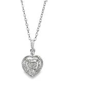0.25ctw Three Layer Heart Necklace Pendant Only