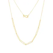 14k Paperclip Hybrid Chain Necklace
