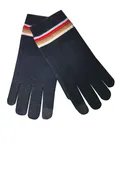 100% Cashmere Multi Striped Sweater Knit Gloves