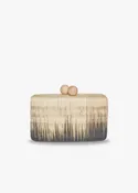 Akna Woven Ombre Straw Clutch Bag