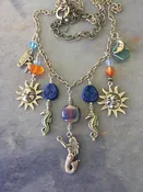 Hand Made One of a Kind Jewelry - Mermaid Lovers Charm Necklace