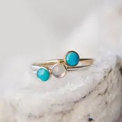 4mm - Dainty Stone Stacking Ring