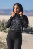 Crop Hoodie Fleece Black
