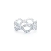 18k White Gold and Diamond Lattice Ring