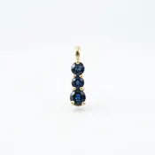 14k Yellow Gold Sapphire Trilogy Pendent — Cortes